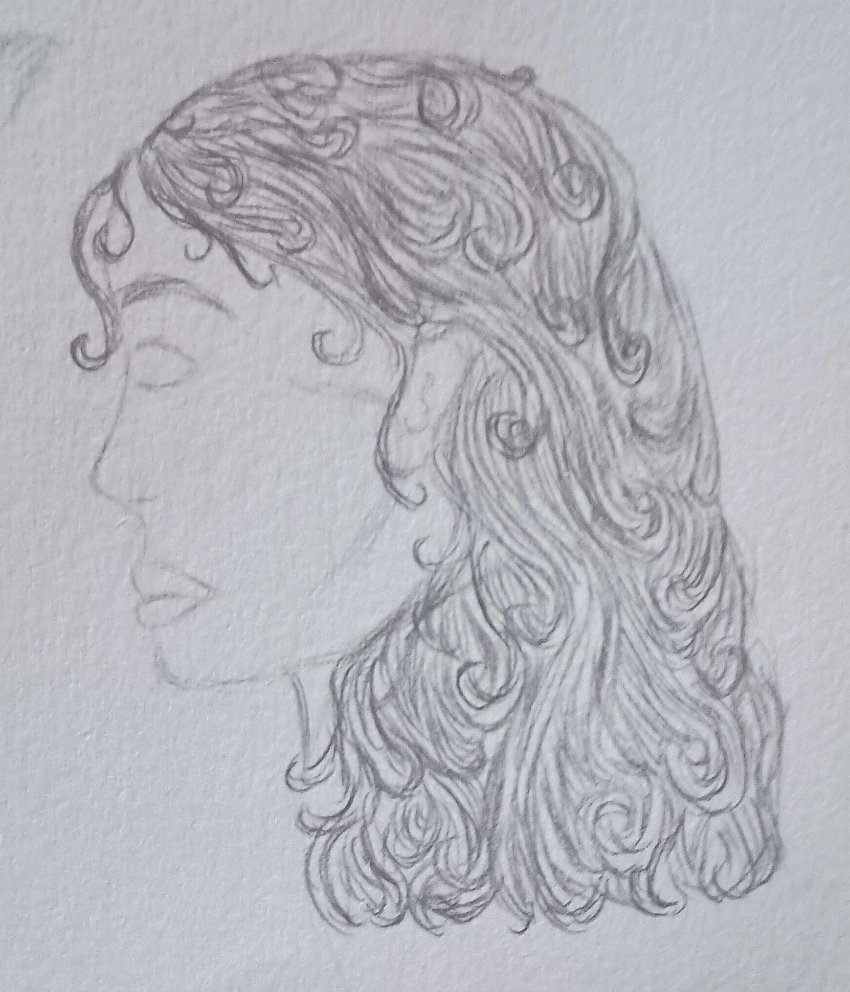 Gilgamesh Side Profile-Pencil